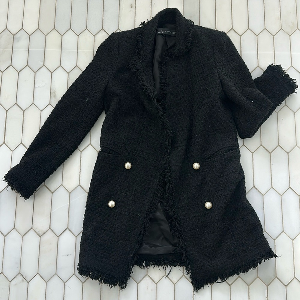 Black tweed XXS Zara jacket